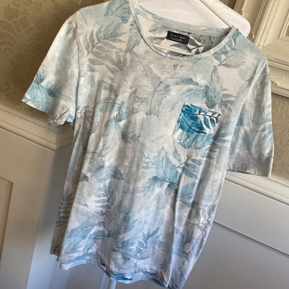 Zara Other - Zara Blue Palm Pocket T-Shirt Size L